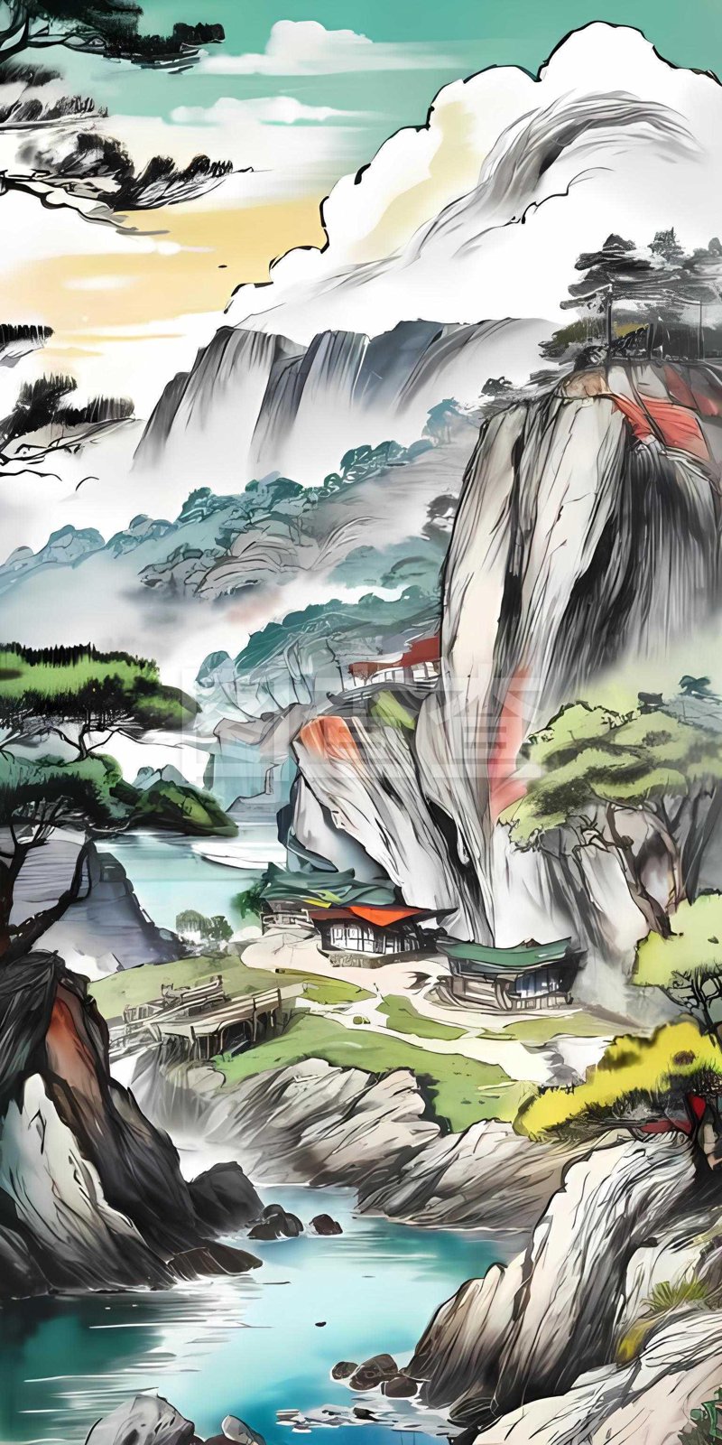 山水画作品